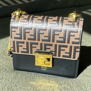 Fendi Kan U Embossed crossbody bag (small)
